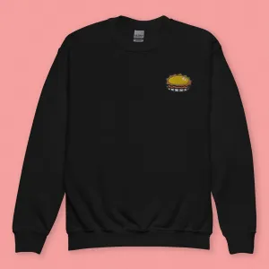 Egg Tart Embroidered Kids Sweatshirt