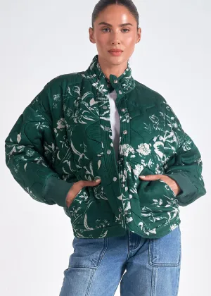 Elan Bella Quilted Bomber - Jade ***FINAL SALE***