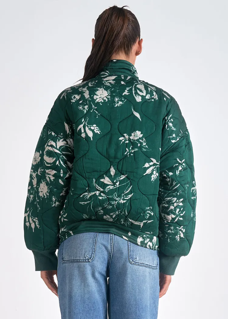 Elan Bella Quilted Bomber - Jade ***FINAL SALE***