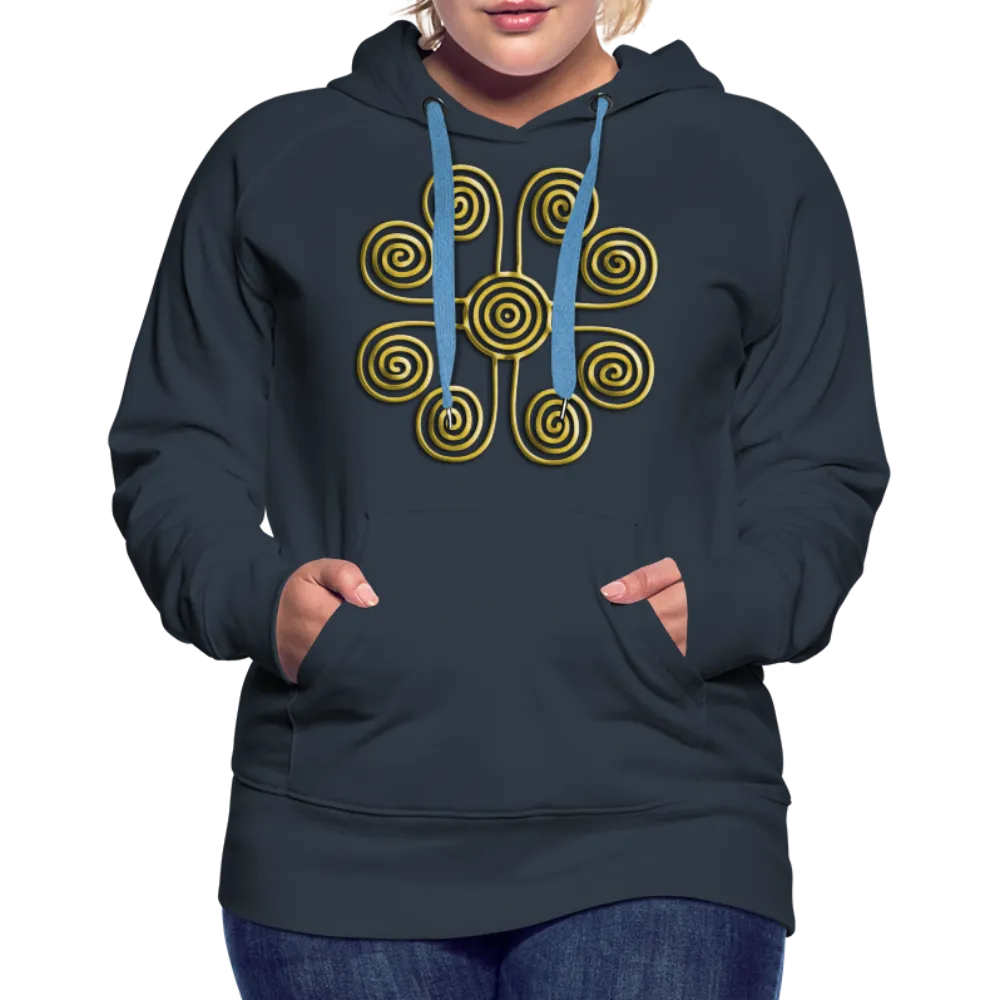 Gold Swirl 1 Women’s Premium Hoodie