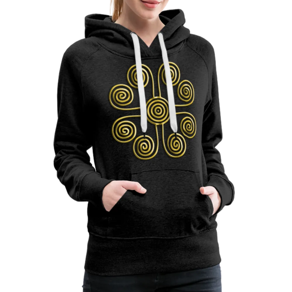 Gold Swirl 1 Women’s Premium Hoodie