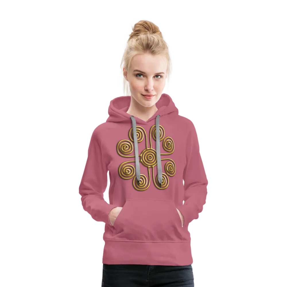 Gold Swirl 1 Women’s Premium Hoodie