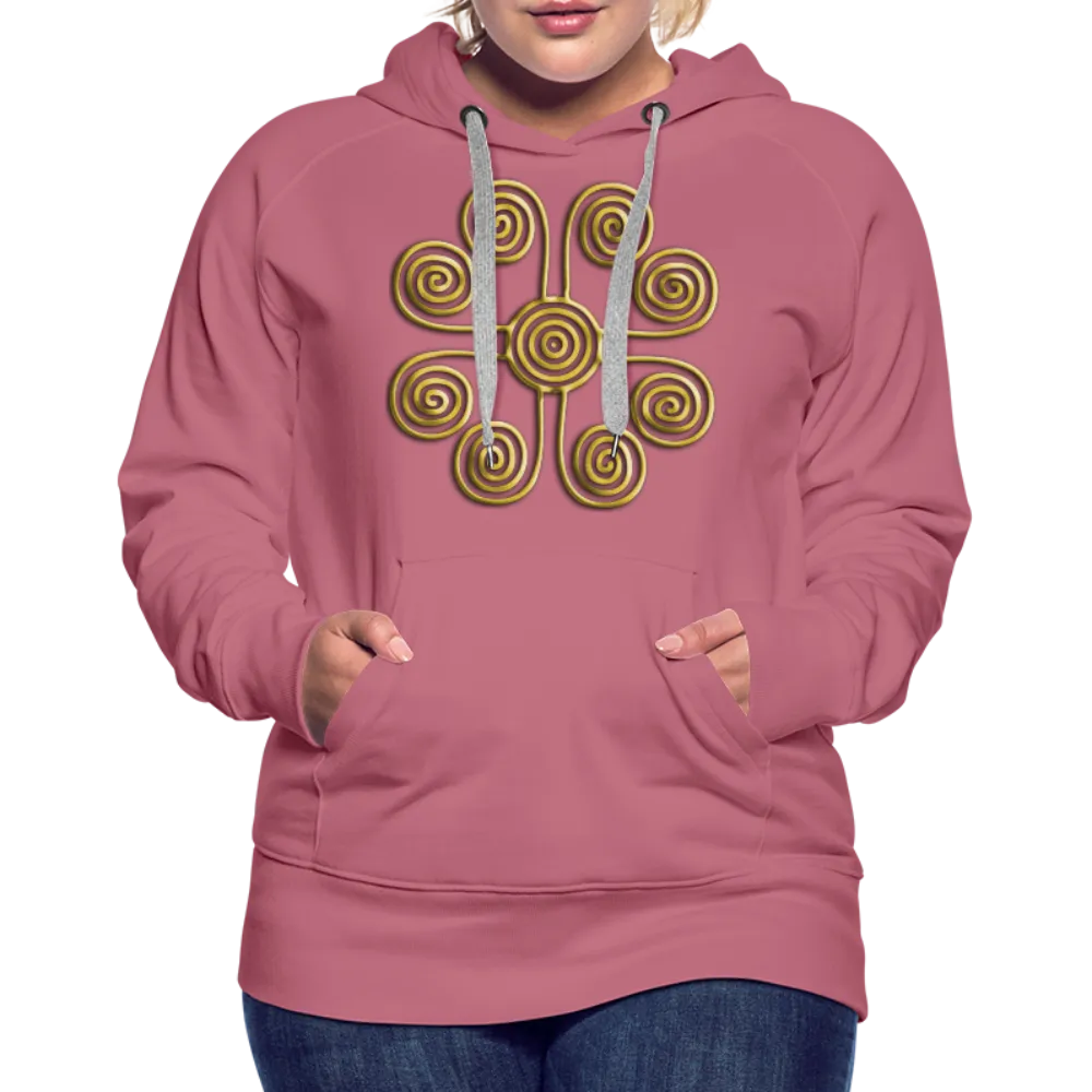 Gold Swirl 1 Women’s Premium Hoodie