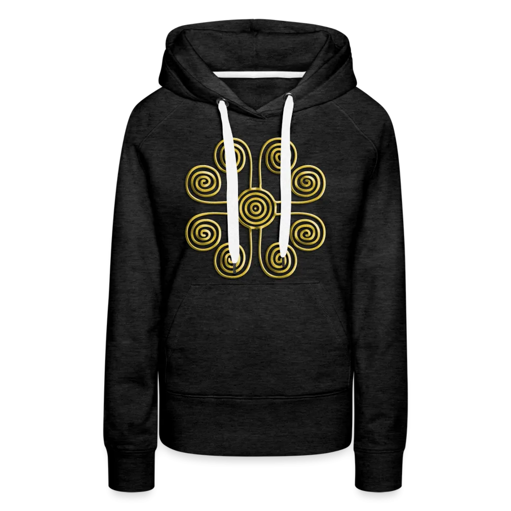 Gold Swirl 1 Women’s Premium Hoodie