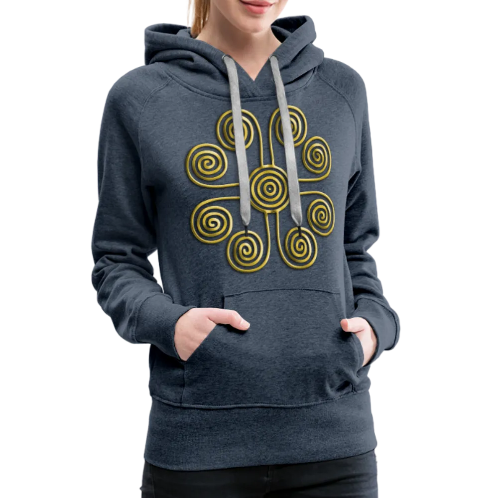 Gold Swirl 1 Women’s Premium Hoodie