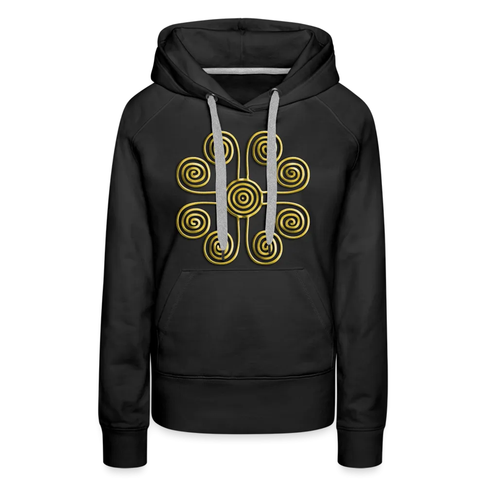 Gold Swirl 1 Women’s Premium Hoodie