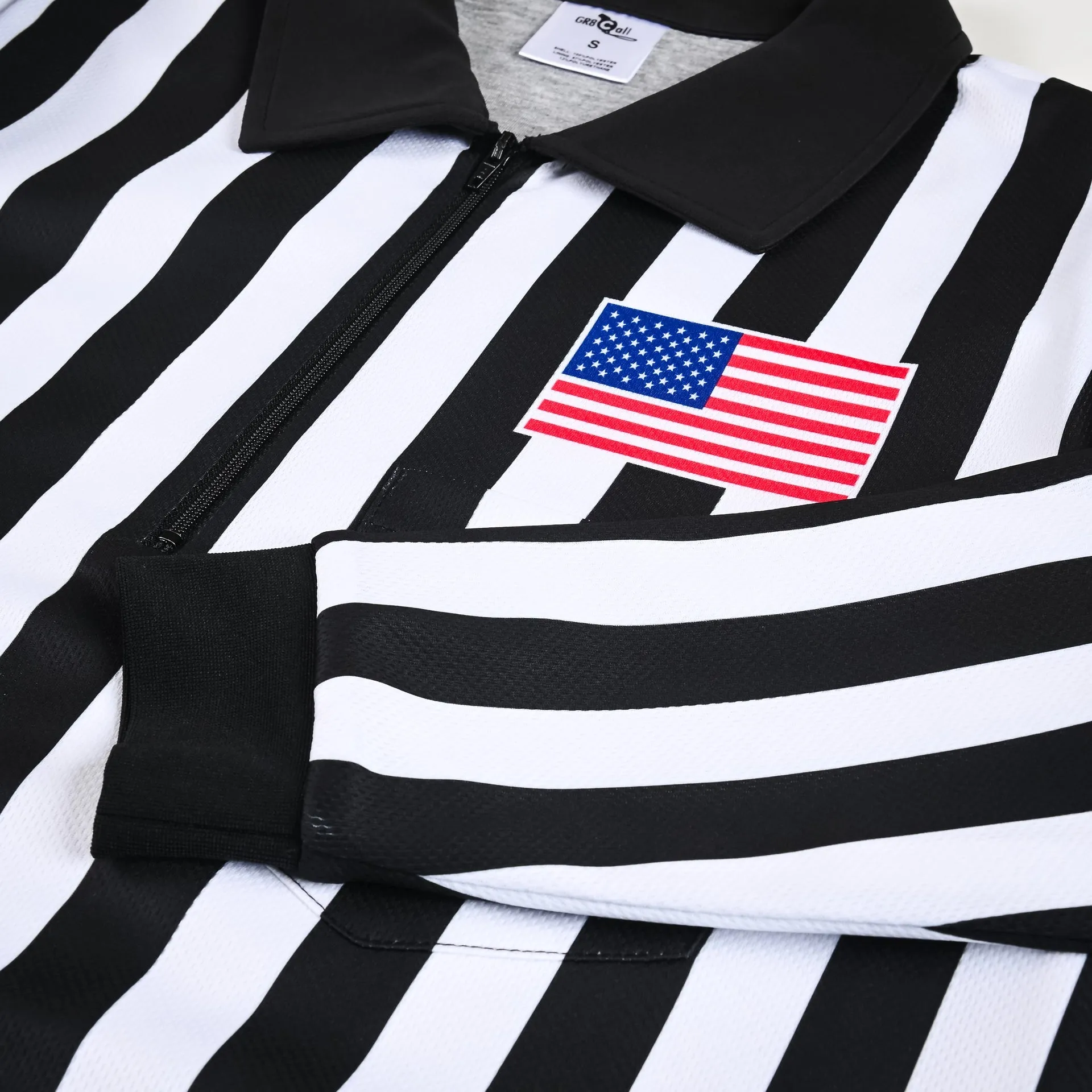 GR8 Call 1" Stripe StormSkin Foul Weather Football Referee LS Shirt/Jacket