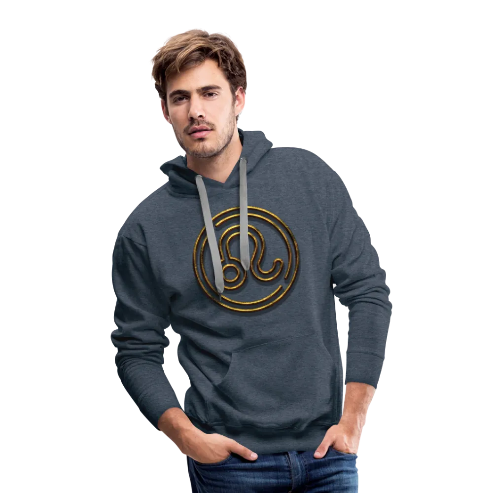 Leo 3D Gold Men’s Premium Hoodie