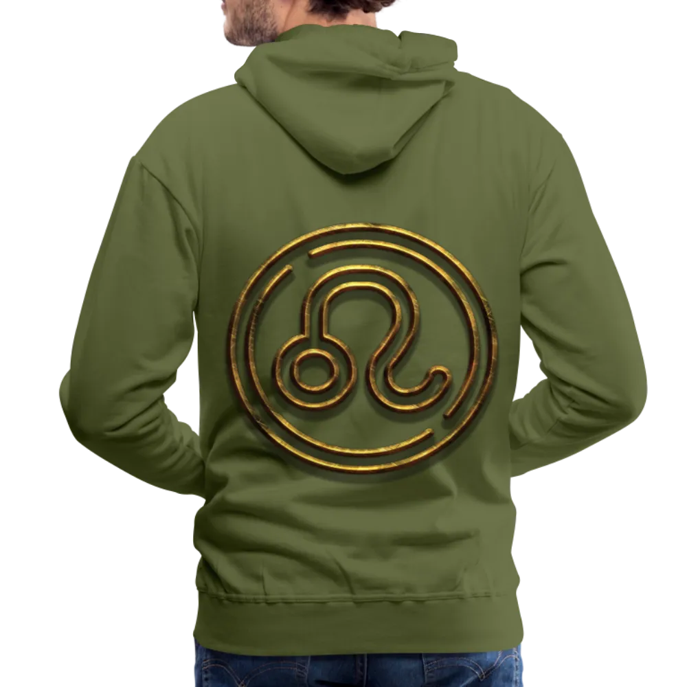 Leo 3D Gold Men’s Premium Hoodie