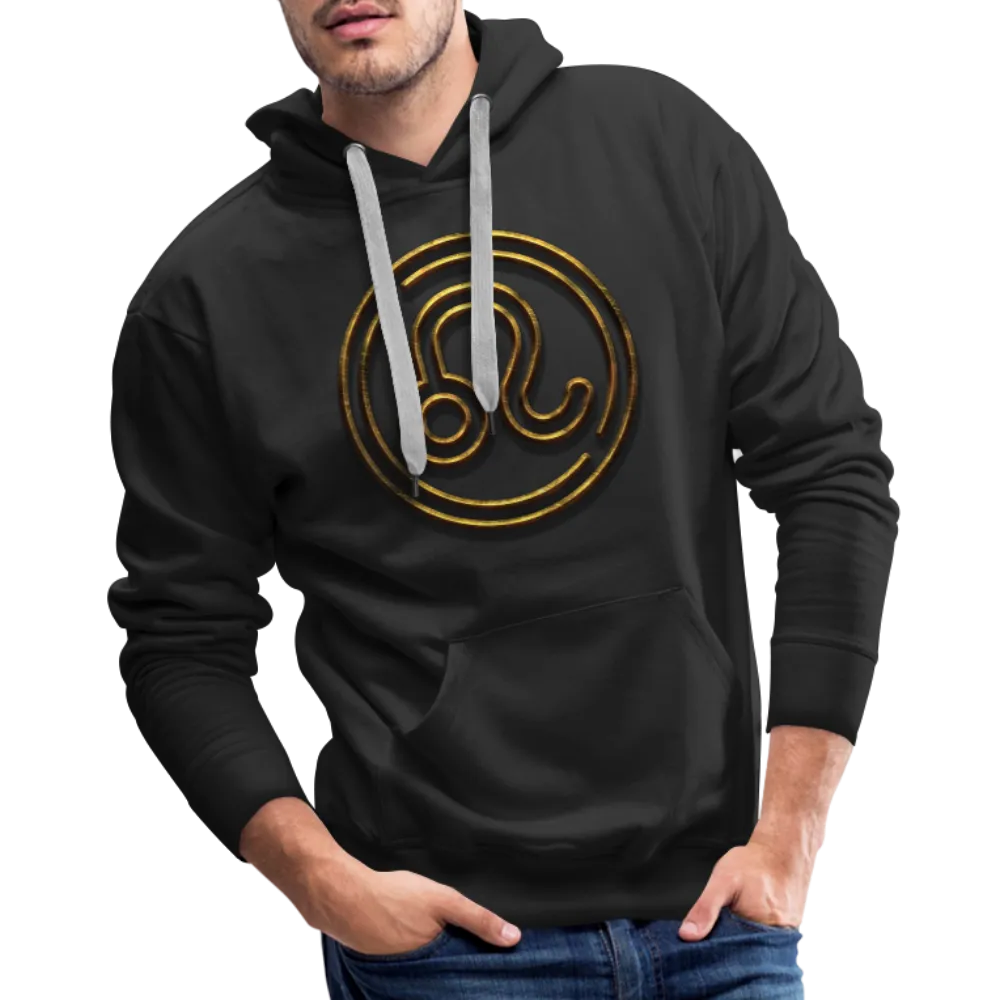 Leo 3D Gold Men’s Premium Hoodie