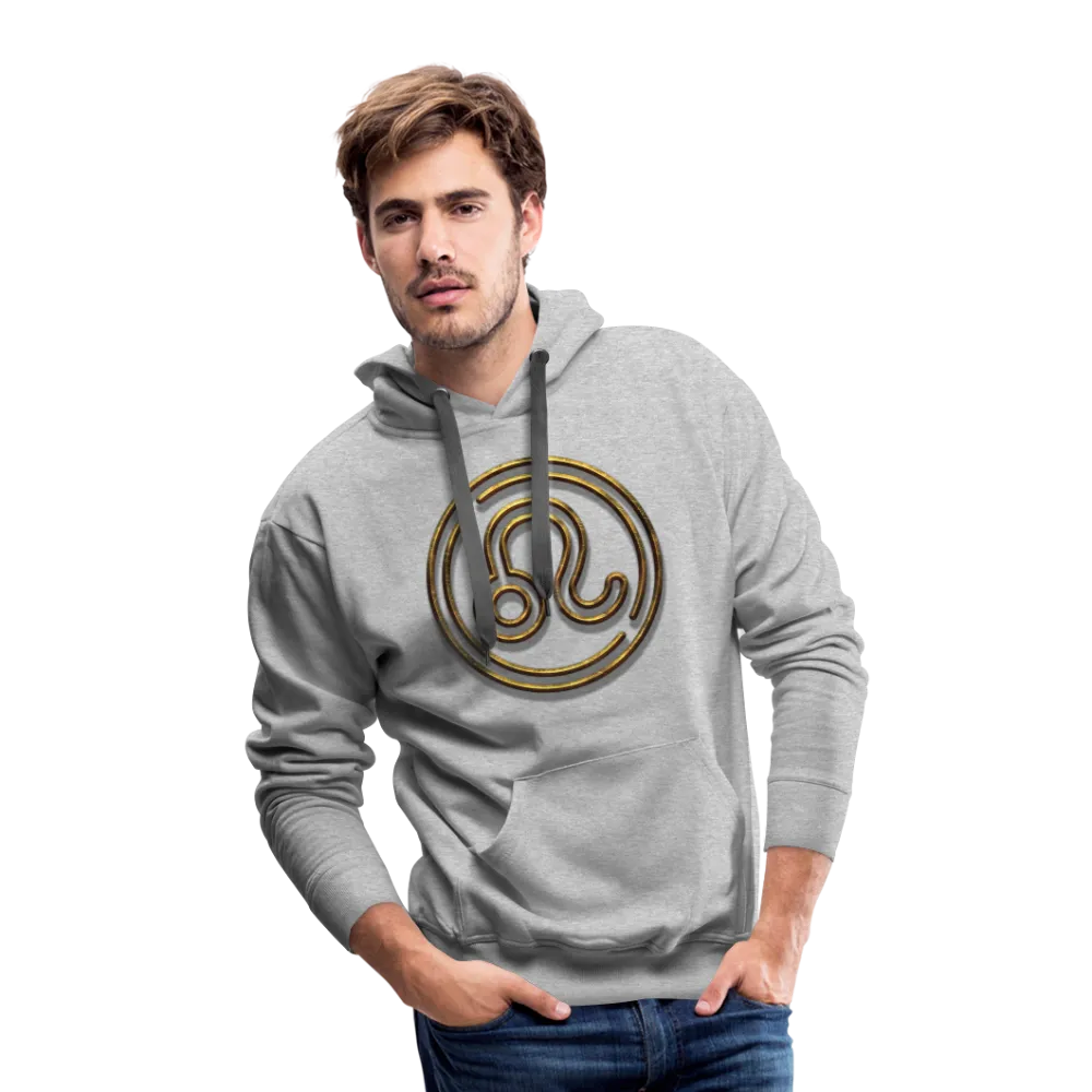 Leo 3D Gold Men’s Premium Hoodie