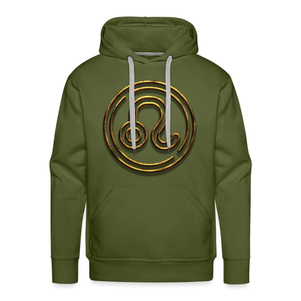 Leo 3D Gold Men’s Premium Hoodie