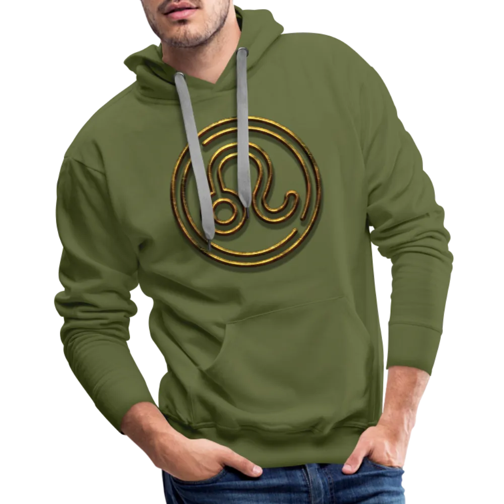 Leo 3D Gold Men’s Premium Hoodie