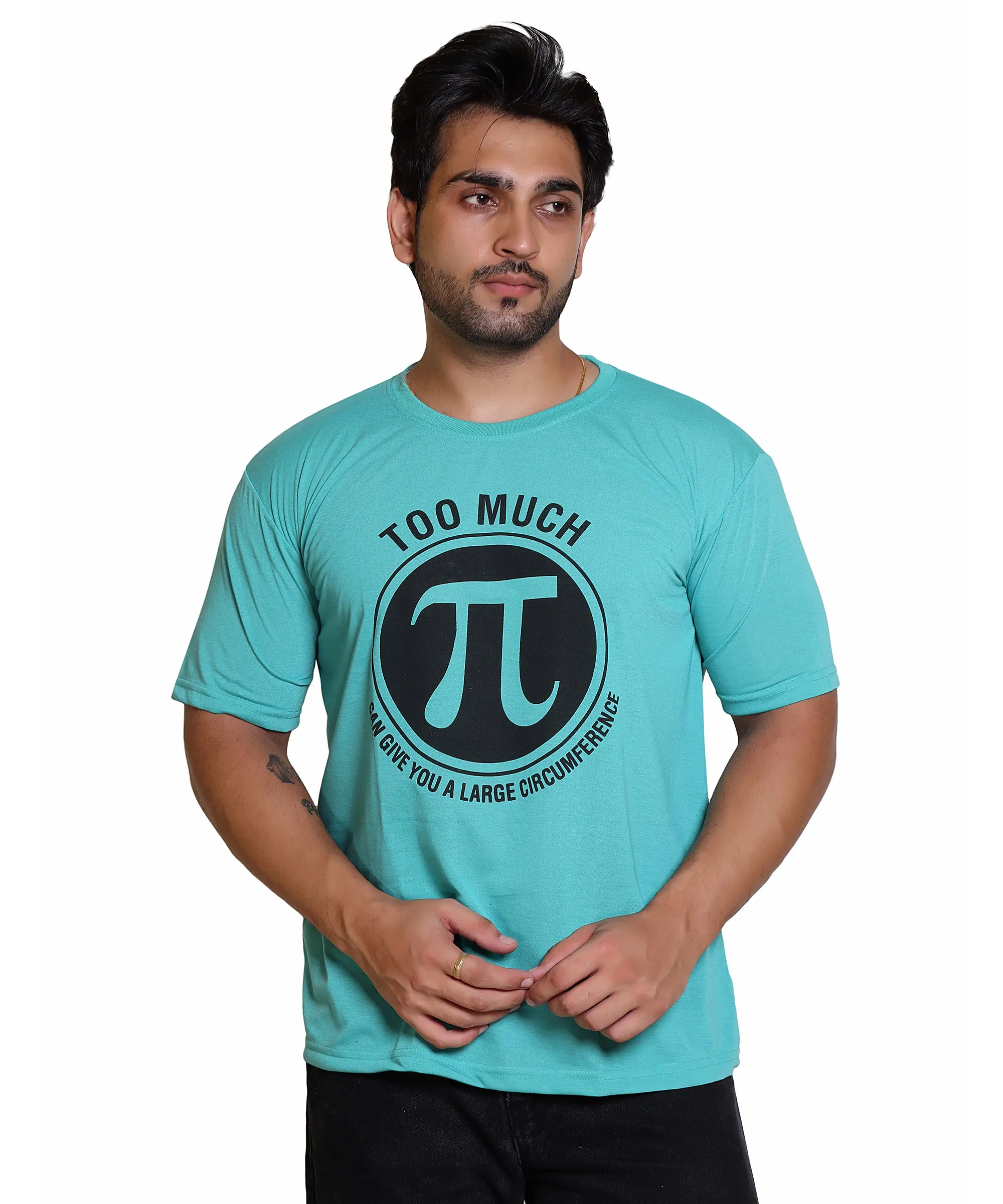 Men Too Much Cotton Blend Round Neck Half Sleeves T-Shirt