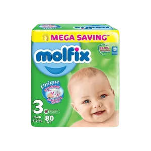 MOLFIX DIAPERS MEGA SAVING MIDI 3 - 80PCS