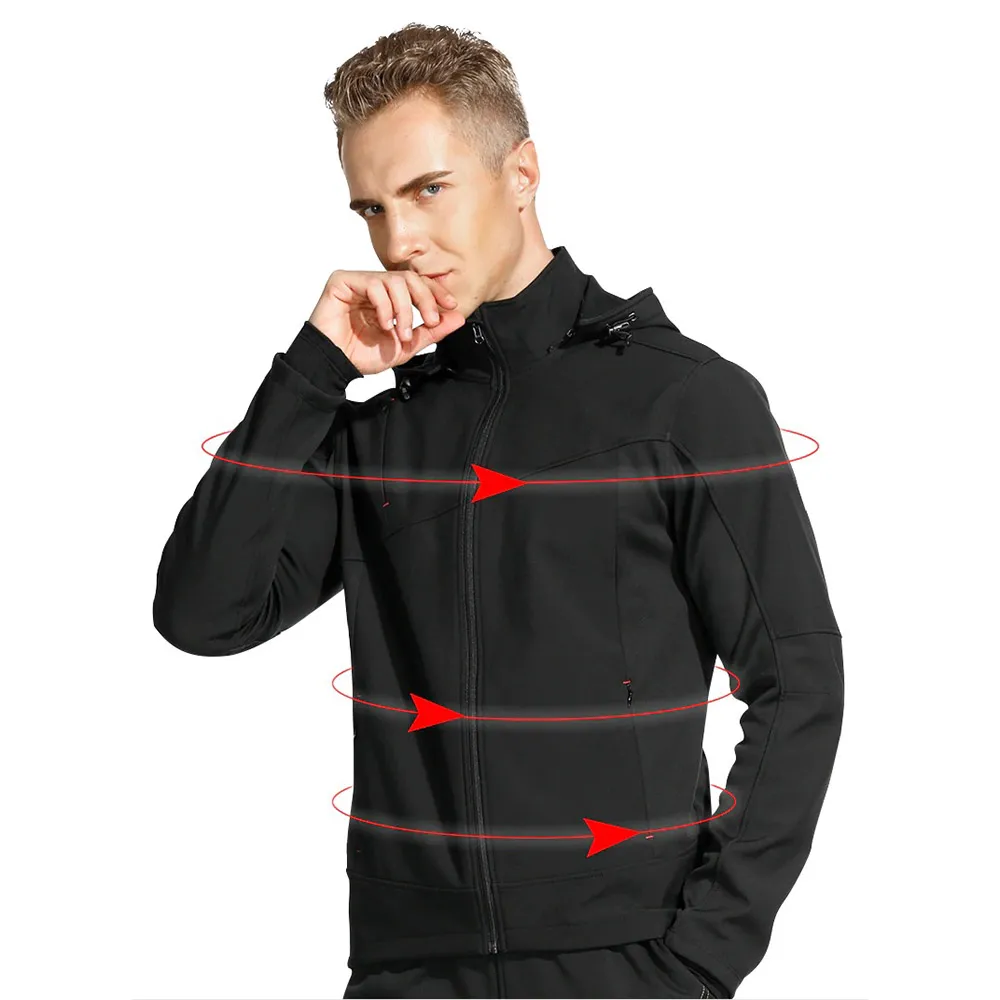 Motorcycle Fleeced Jacket With Hood / Windproof Clothing for Men