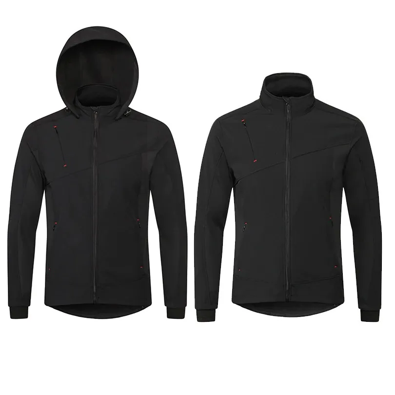 Motorcycle Fleeced Jacket With Hood / Windproof Clothing for Men