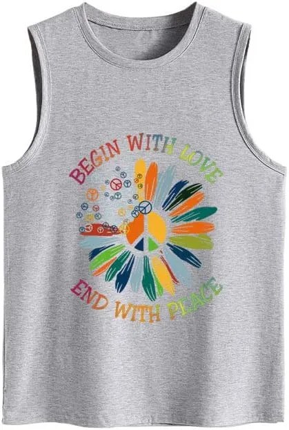 Peace Love Tank Women Being with Love Ending with Peace Shirt