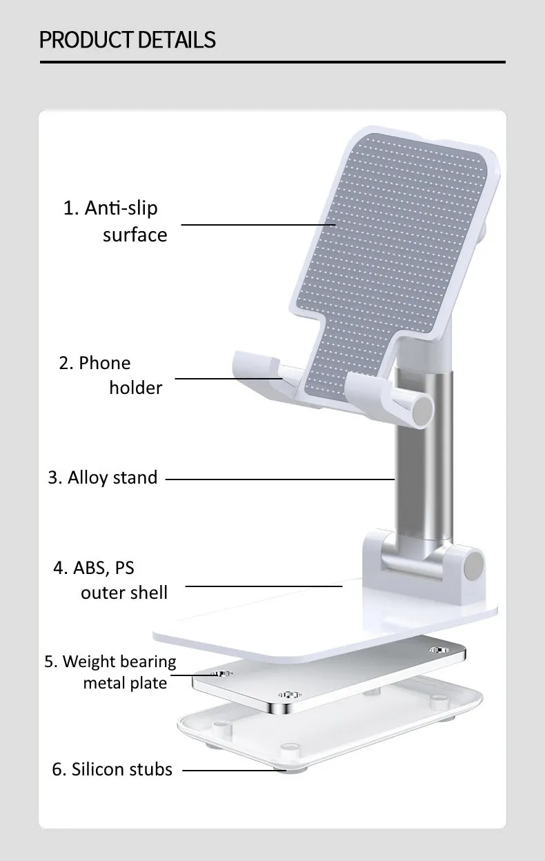 Phone Tablet Stand Stretchable Foldable (Double Pole)