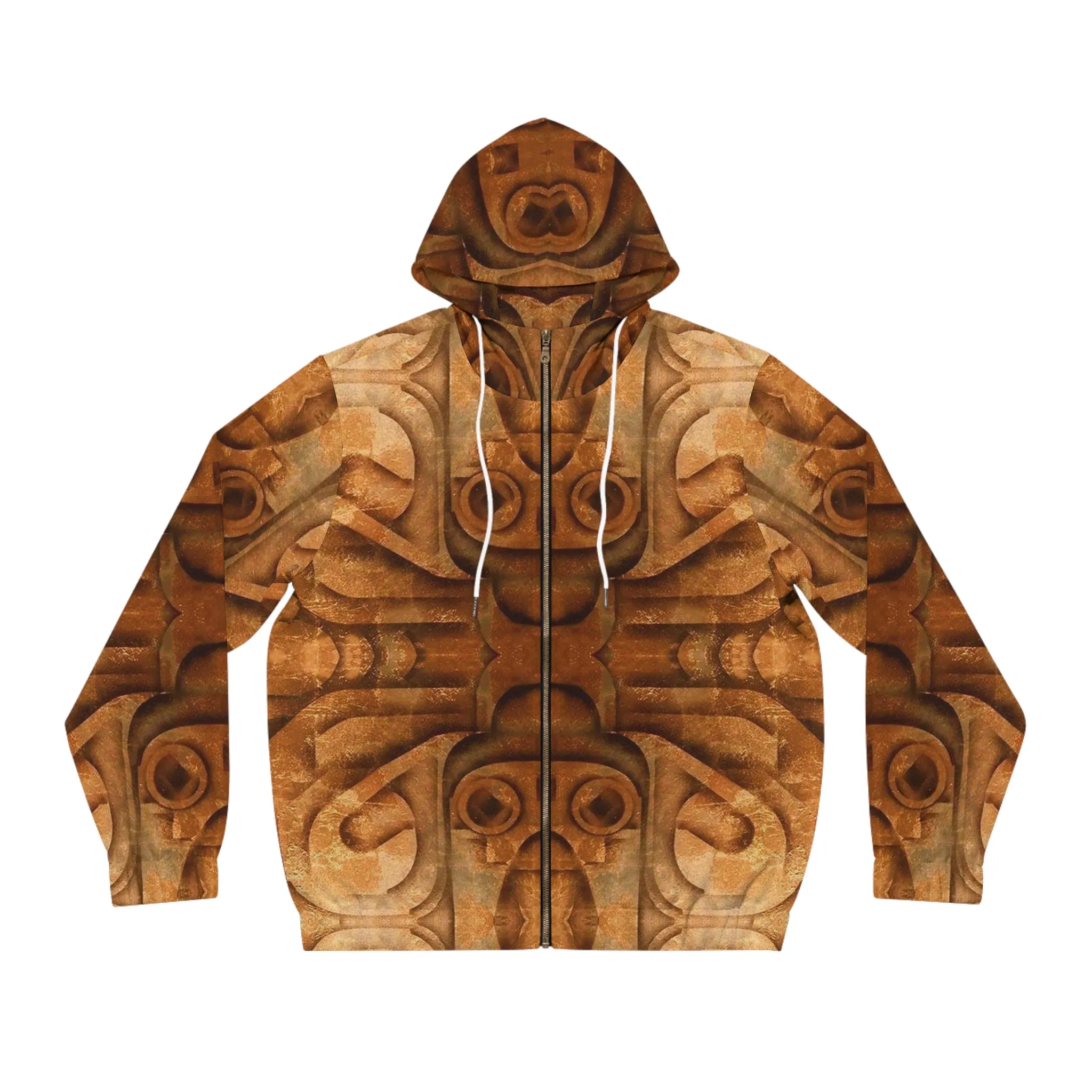 "Karat” - All Over Graphic Zip-Up Hoodie by Artist David Hilborn