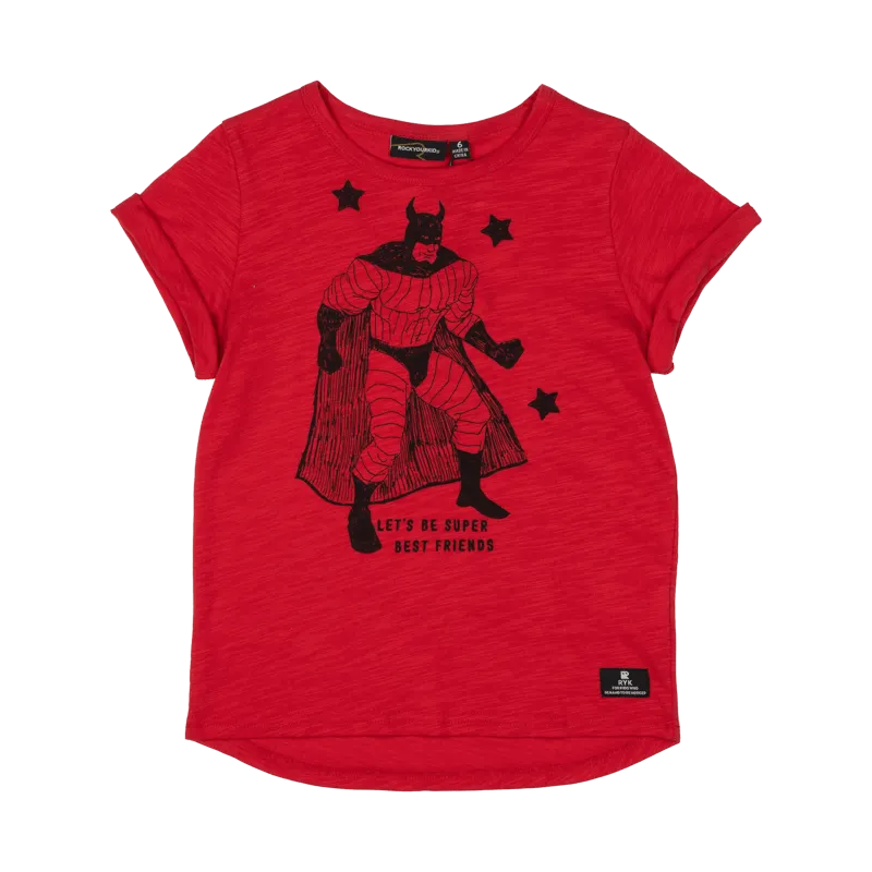 ROCK YOUR BABY - SUPER BEST FRIEND RED T SHIRT