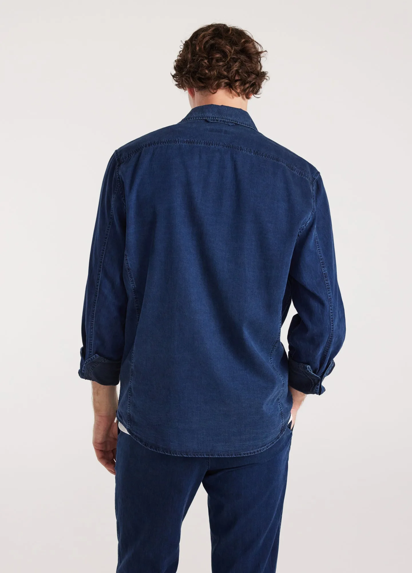 Soft Denim Utility Shirt Indigo