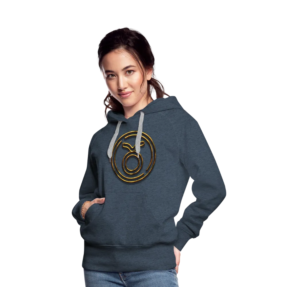 Taurus 3D Gold Women’s Premium Hoodie