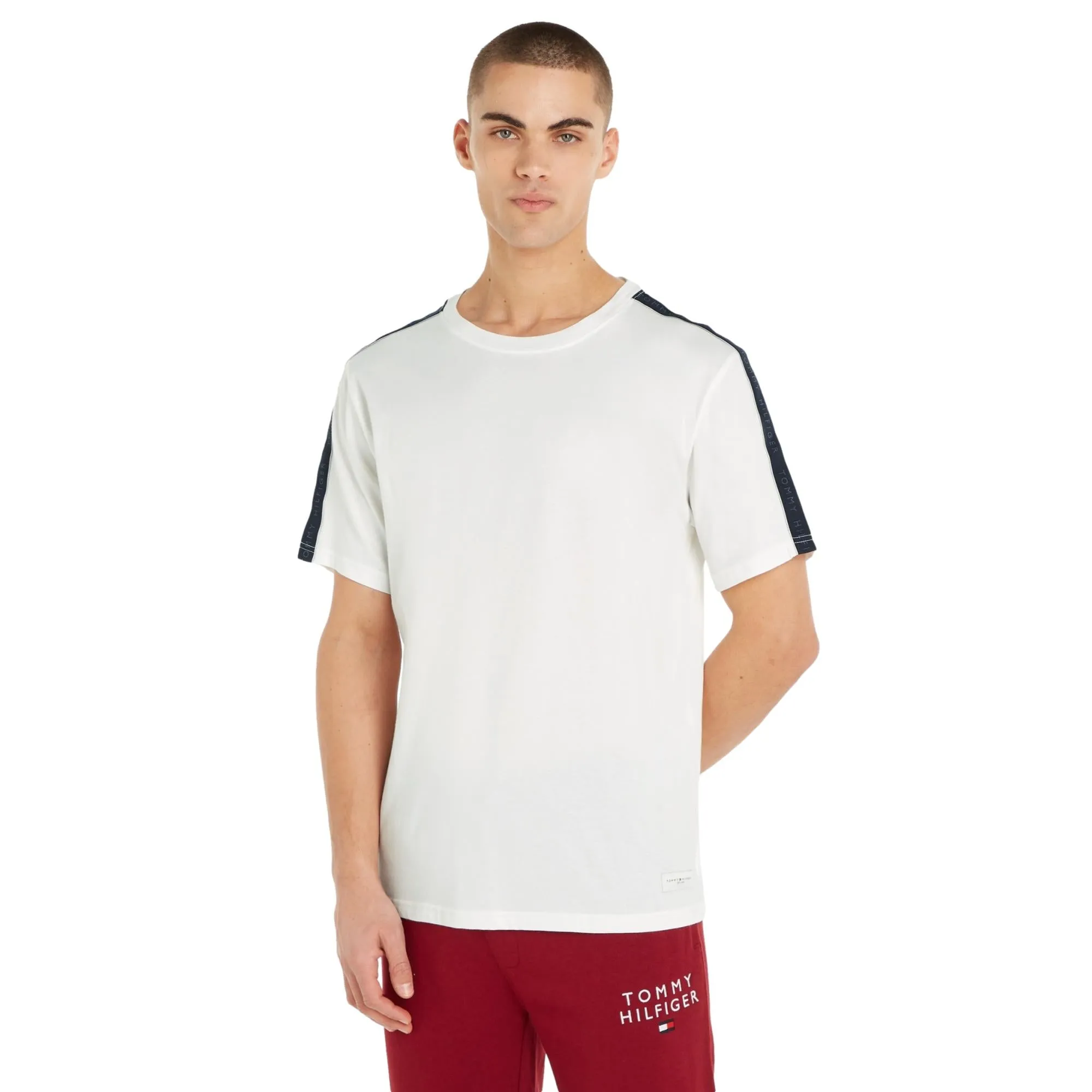 Tommy Hilfiger Men TH Established SS Tee Logo - Ecru