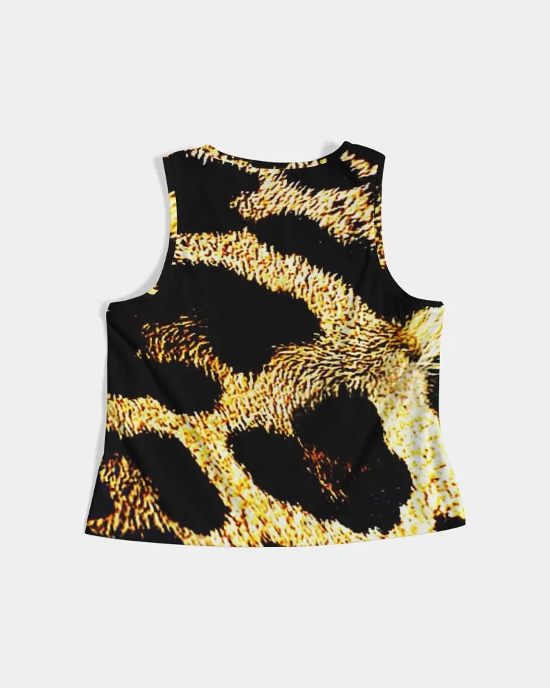 TRP Leopard Print 01 Designer Cropped Sleeveless T-shirt