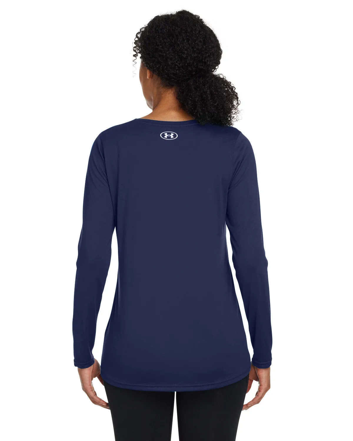 Under Armour Ladies Tech Long-Sleeve Custom T-Shirts, Navy