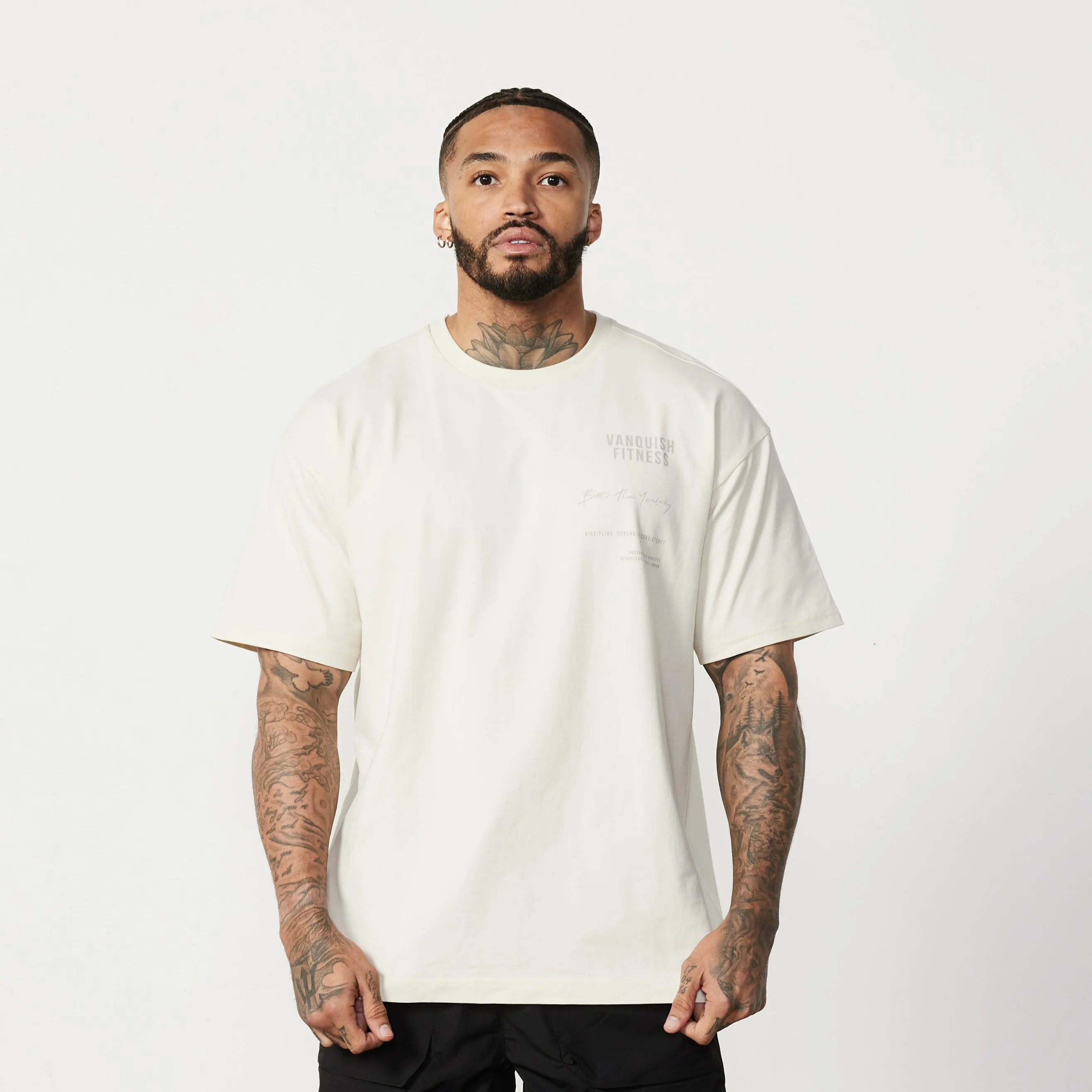 Vanquish TSP Vintage White Consistency Oversized T Shirt