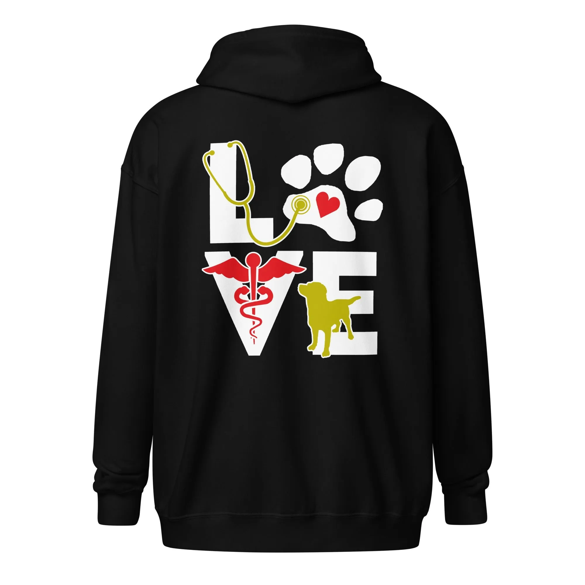 Veterinary - Love dog Unisex heavy blend zip hoodie