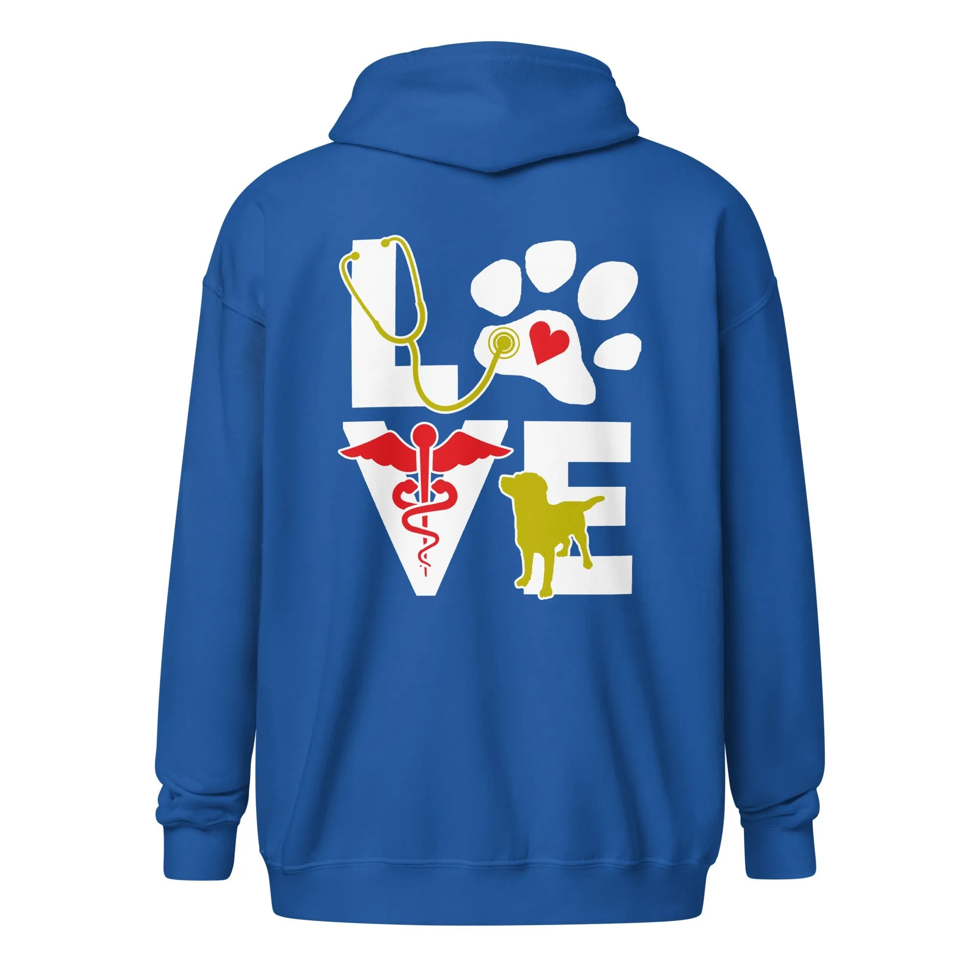 Veterinary - Love dog Unisex heavy blend zip hoodie