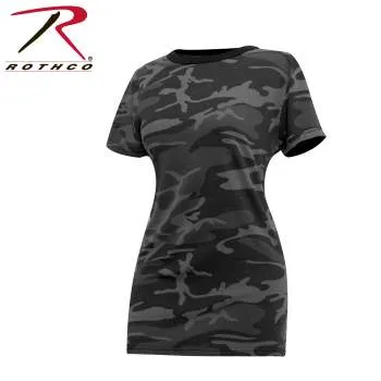 Womens Long Length Camo T-Shirt